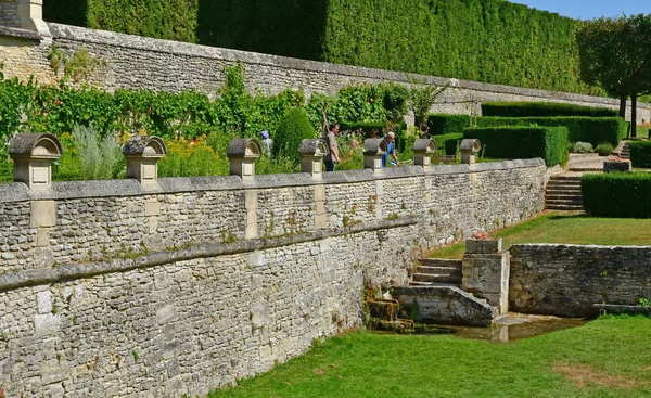 Villarceaux Francie Červenec 2018 Historický Hrad — Stock fotografie