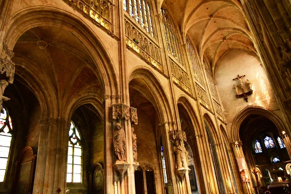 Vernon Francia Julio 2018 Iglesia Colegiata Gótica — Foto de Stock