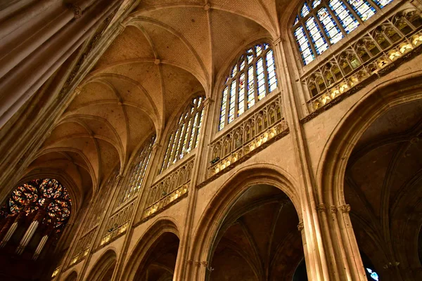 Vernon Frankrijk Juli 2018 Gotische Collegiale Kerk — Stockfoto