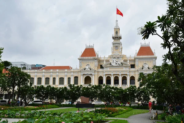 Minovo Město Saigon Vietnamská Socialistická Republika Srpen 2018 Radnice — Stock fotografie