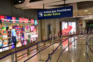 Roissy, France - august 14 2018 :  the Paris Charles de Gaulle airport clipart