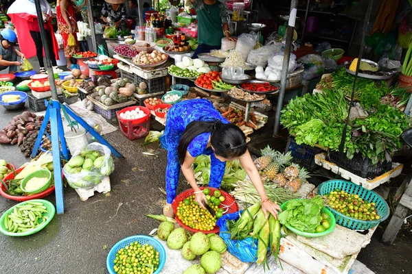 Prosince Socialistická Republika Vietnam Srpen 2018 Malebné Denní Trh — Stock fotografie