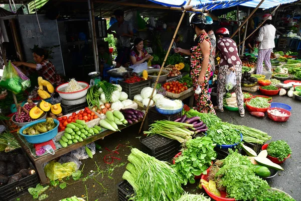 Prosince Socialistická Republika Vietnam Srpen 2018 Malebné Denní Trh — Stock fotografie