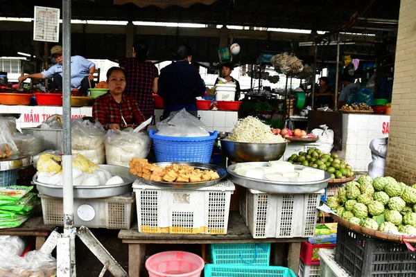 December Vietnami Szocialista Köztársaság Augusztus 2018 Festői Napi Piacon — Stock Fotó