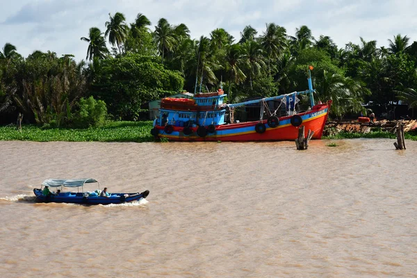 República Socialista Vietnam Agosto 2018 Mekong Riverside Tho — Foto de Stock