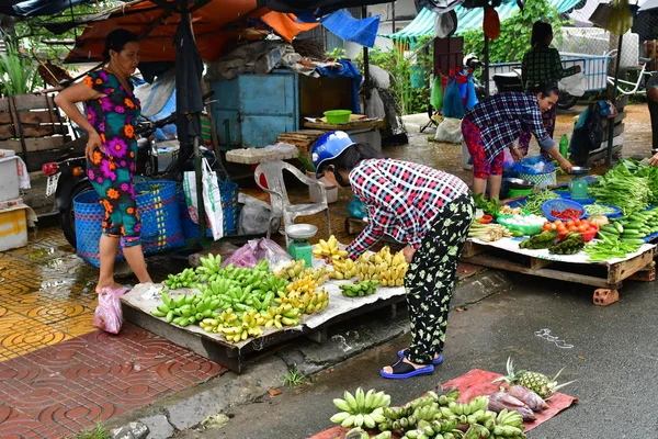 December Vietnami Szocialista Köztársaság Augusztus 2018 Festői Napi Piacon — Stock Fotó