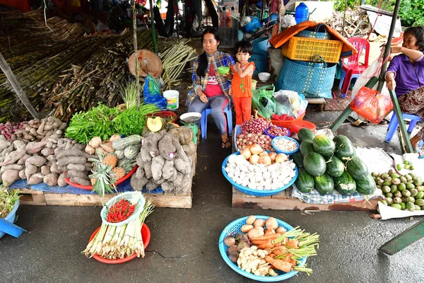 Prosince Socialistická Republika Vietnam Srpen 2018 Malebné Denní Trh — Stock fotografie