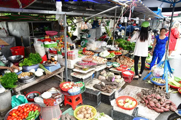 Νοε Σοσιαλιστική Δημοκρατία Του Βιετνάμ Αυγούστου 2018 Γραφική Καθημερινή Αγορά — Φωτογραφία Αρχείου