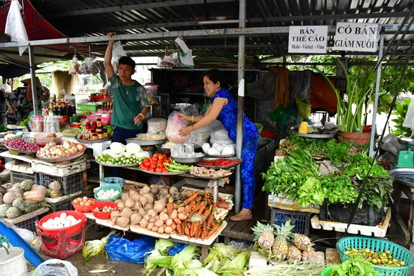 December Vietnami Szocialista Köztársaság Augusztus 2018 Festői Napi Piacon — Stock Fotó