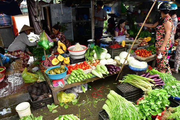 December Vietnami Szocialista Köztársaság Augusztus 2018 Festői Napi Piacon — Stock Fotó