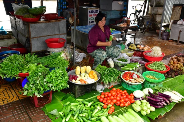 Prosince Socialistická Republika Vietnam Srpen 2018 Malebné Denní Trh — Stock fotografie