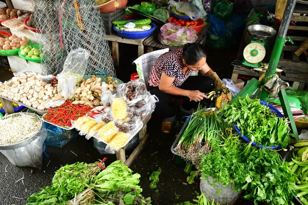 Aralık Vietnam Sosyalist Cumhuriyeti Ağustos 2018 Pitoresk Günlük Piyasa — Stok fotoğraf