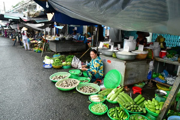 Aralık Vietnam Sosyalist Cumhuriyeti Ağustos 2018 Pitoresk Günlük Piyasa — Stok fotoğraf