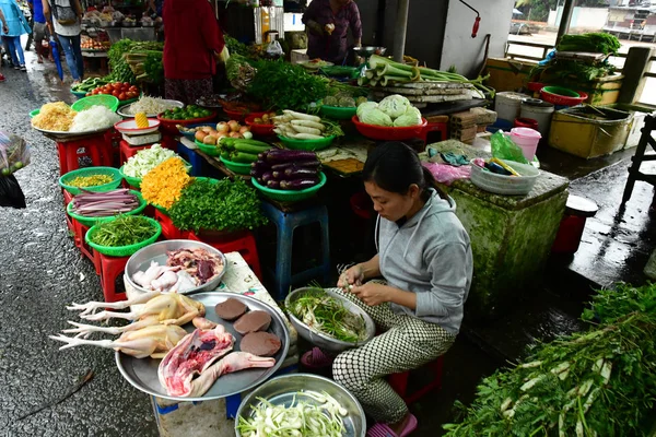 Dec República Socialista Vietnam Agosto 2018 Pintoresco Mercado Diario — Foto de Stock