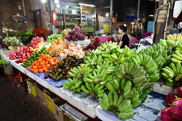 Siem Reap Reino Camboja Agosto 2018 Comida Pitoresco Mercado — Fotografia de Stock