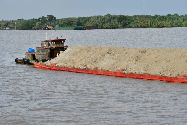 Chi Minh City Saigón República Socialista Vietnam Agosto 2018 Barco — Foto de Stock