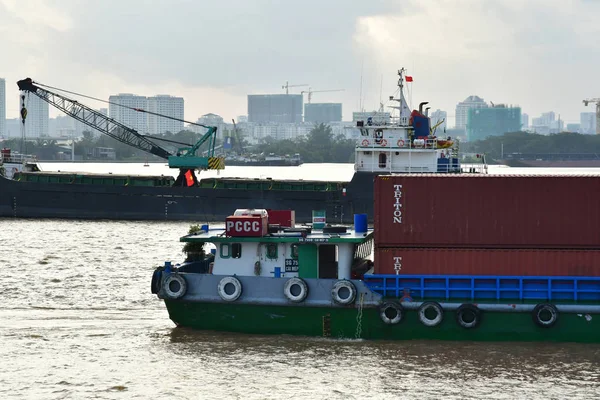 Chi Minh City Saigón República Socialista Vietnam Agosto 2018 Barco — Foto de Stock