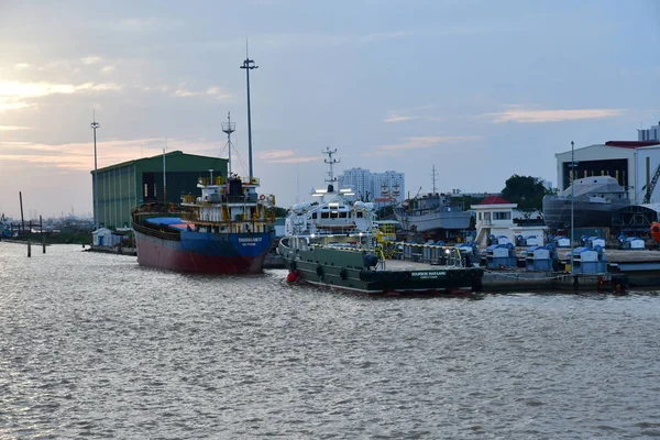 Chi Minhstad Saigon Socialistische Republiek Vietnam Augustus 2018 Boot Saigon — Stockfoto