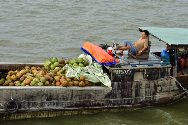 Cidade Chi Minh Saigão República Socialista Vietnã Agosto 2018 Barco — Fotografia de Stock