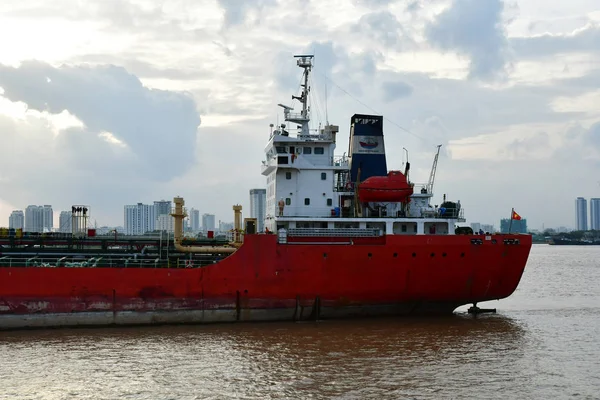 Chi Minh City Saigon Socialist Republic Vietnam August 2018 Boat — Stock Photo, Image