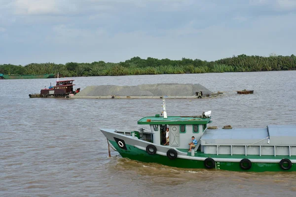 Chi Minh City Saigon Socialist Republic Vietnam August 2018 Boat — Stock Photo, Image