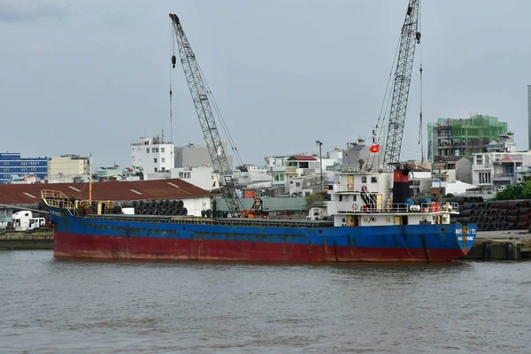 Chi Minh City Saigón República Socialista Vietnam Agosto 2018 Barco —  Fotos de Stock