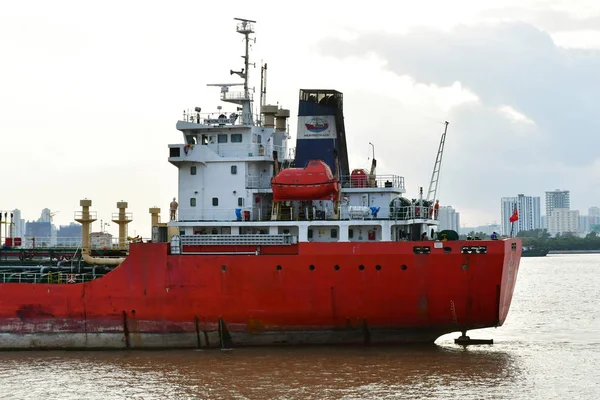 Chi Minh City Saigon Socialist Republic Vietnam August 2018 Boat — Stock Photo, Image