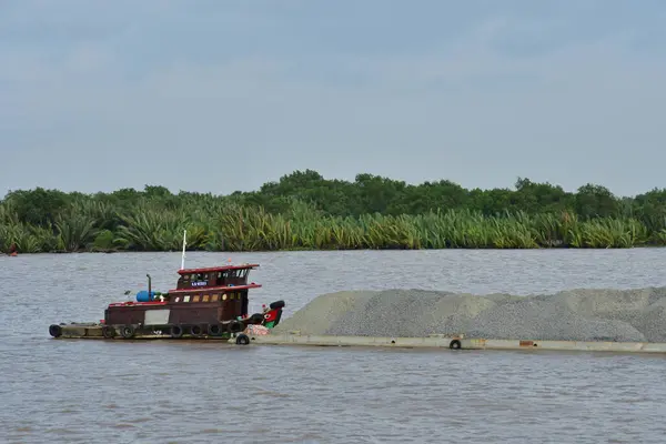 Chi Minh City Saigon Socialist Republic Vietnam August 2018 Boat — Stock Photo, Image