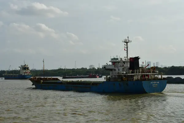 Chi Minh City Saigón República Socialista Vietnam Agosto 2018 Barco — Foto de Stock