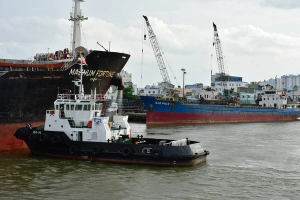 Chi Minh City Saigón República Socialista Vietnam Agosto 2018 Barco — Foto de Stock