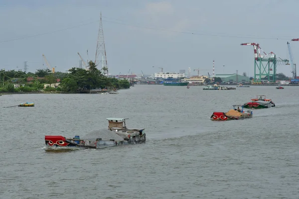 Chi Minh City Saigon Socialist Republic Vietnam August 2018 Boat — Stock Photo, Image