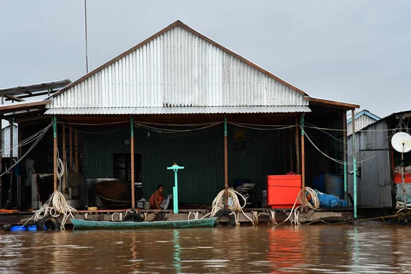 Chau Doc República Socialista Vietnam Agosto 2018 Piscifactoría Flotante — Foto de Stock