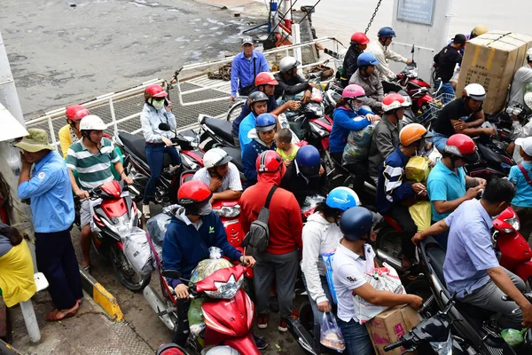 Chau Doc Repubblica Socialista Del Vietnam Agosto 2018 Traghetto Sul — Foto Stock