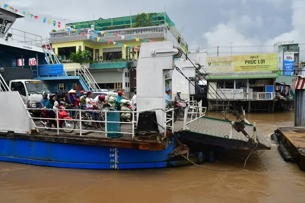 Chau Doc República Socialista Vietnam Agosto 2018 Ferry Por Río — Foto de Stock