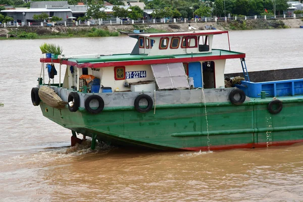 Chau Doc Socialist Republic Vietnam August 2018 Boat River — Stock Photo, Image