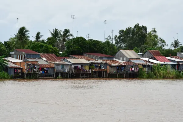 Reino Camboya Agosto 2018 Mekong Cerca Frontera Entre Vietnam Camboya — Foto de Stock