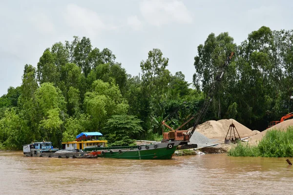 Chau Doc Socialist Republic Vietnam August 2018 Boat River — Stock Photo, Image