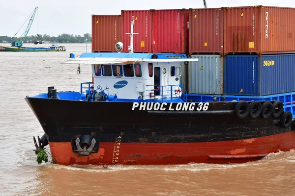 Chau Doc República Socialista Vietnam Agosto 2018 Barco Río — Foto de Stock