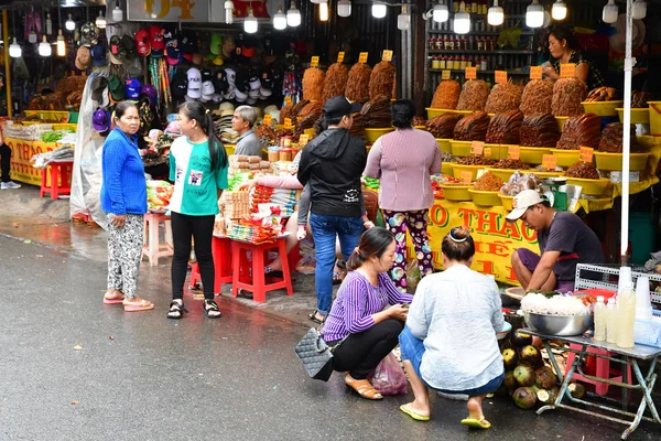 Chau Doc Соціалістична Республіка Єтнам Серпень 2018 Мариновані Риби Магазин — стокове фото