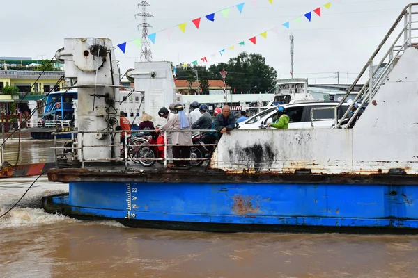 Chau Doc República Socialista Vietnam Agosto 2018 Ferry Por Río — Foto de Stock