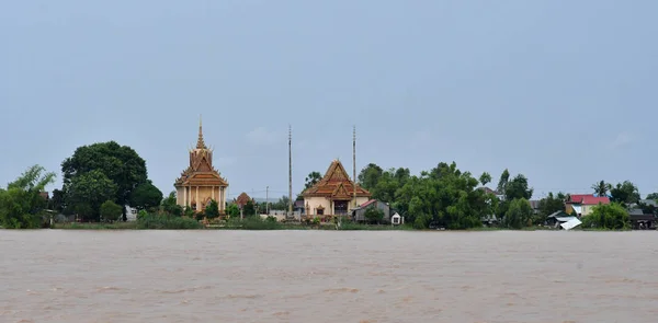 Kambodžské Království Srpen 2018 Mekong Poblíž Hranice Mezi Vietnamem Kambodžou — Stock fotografie