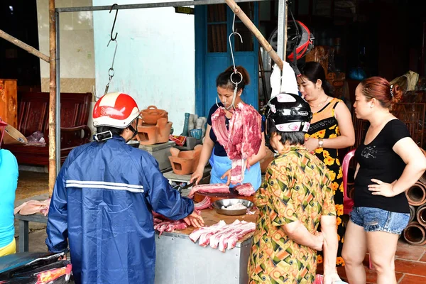 Dec République Socialiste Vietnam Août 2018 Viande Pittoresque Marché Quotidien — Photo