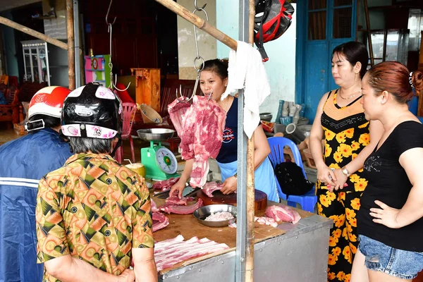Νοε Σοσιαλιστική Δημοκρατία Του Βιετνάμ Αυγούστου 2018 Κρέας Στο Γραφικό — Φωτογραφία Αρχείου