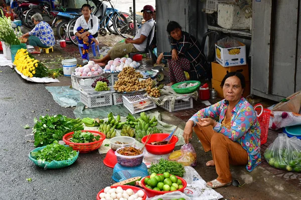 Νοε Σοσιαλιστική Δημοκρατία Του Βιετνάμ Αυγούστου 2018 Γραφική Καθημερινή Αγορά — Φωτογραφία Αρχείου