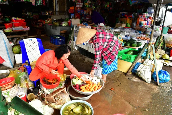 Dec Repubblica Socialista Del Vietnam Agosto 2018 Pittoresco Mercato Giornaliero — Foto Stock