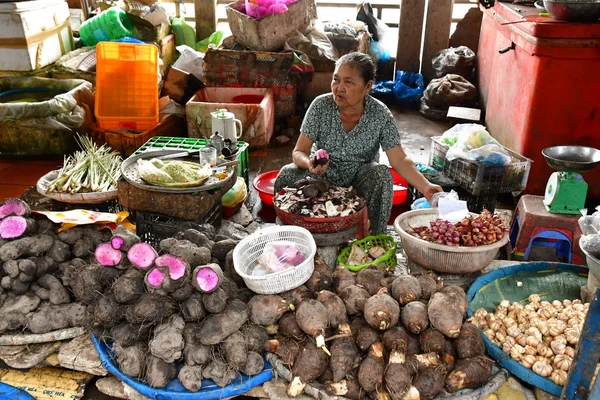 Prosince Socialistická Republika Vietnam Srpen 2018 Malebné Denní Trh — Stock fotografie