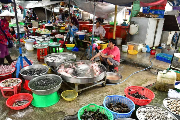 Prosince Socialistická Republika Vietnam Srpen 2018 Malebné Denní Trh — Stock fotografie