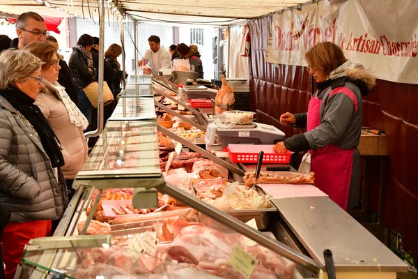 Saint Germain Laye Francia Ottobre 2018 Carne Mercato — Foto Stock