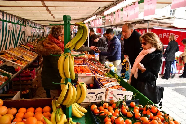 Saint Germain Laye Fransa Ekim 2018 Meyve Piyasada — Stok fotoğraf