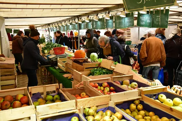 Saint Germain Laye Fransa Ekim 2018 Meyve Piyasada — Stok fotoğraf